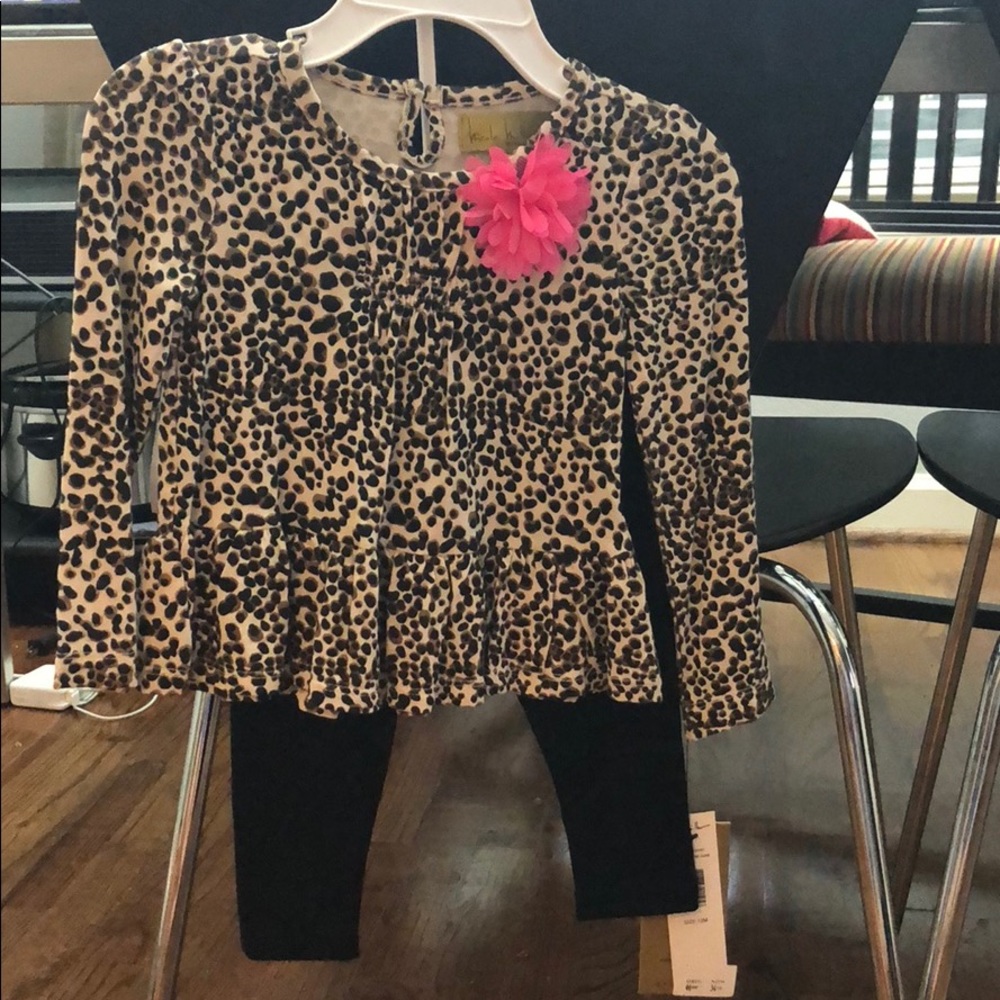 🌺Nicole Miller Toddler leopard Print set